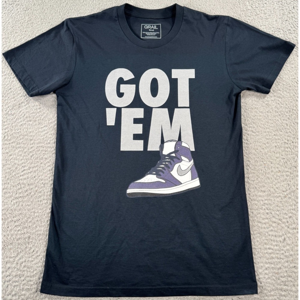 Grail Shirt Men's Small Black Got 'Em‎ Nike Air Jordan 1 Graphics Casual Summer